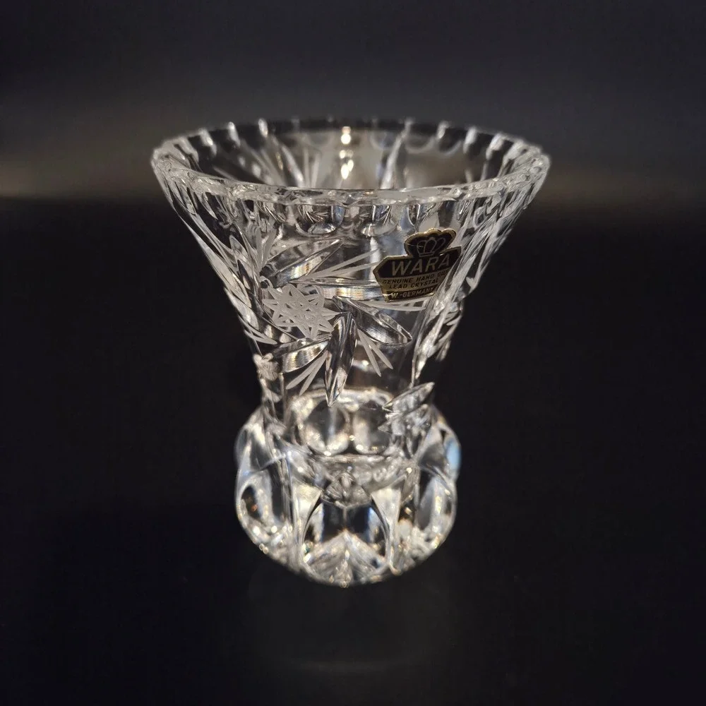 Vintage WARA Crystal 4in Clear Hand Cut‎ West Germany MCM